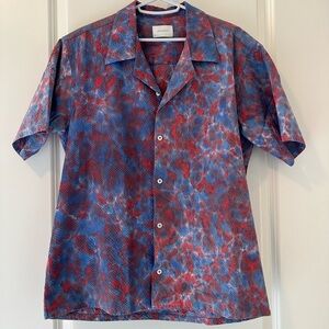 Aime Leon Dore Seersucker Tie Dye Shirt Medium